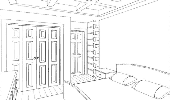 Malvorlage: Schlafzimmer (Gebäude und Architektur) #66663 - Kostenlose Malvorlagen zum Ausdrucken