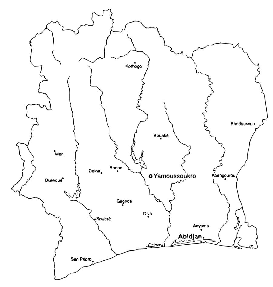Malvorlage: Elfenbeinküste (Geographie und Orte) #191689 - Kostenlose Malvorlagen zum Ausdrucken