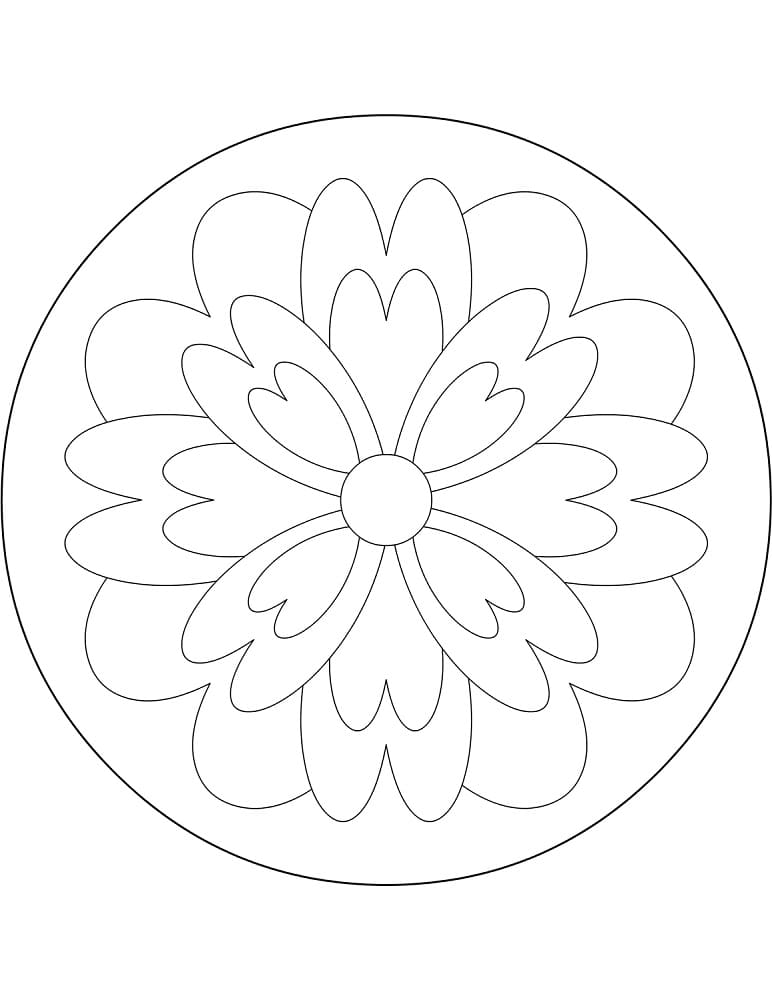 Malvorlage: Einfache Mandalas (Mandalas) #175446 - Kostenlose Malvorlagen zum Ausdrucken