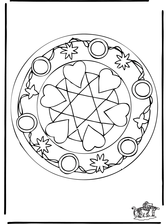 Malvorlage: Herz-Mandalas (Mandalas) #116713 - Kostenlose Malvorlagen zum Ausdrucken