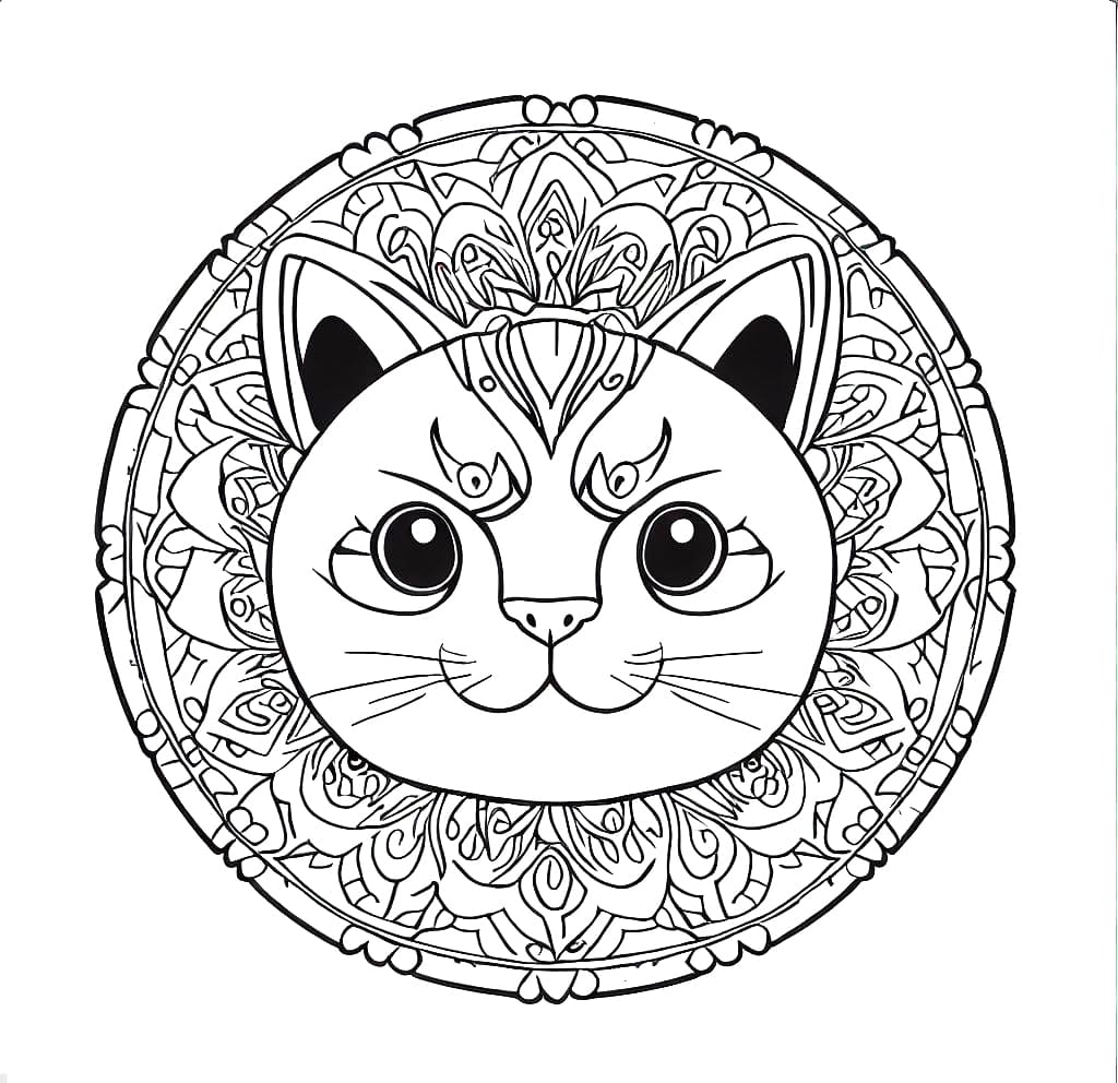 Malvorlage: Katzen-Mandalas (Mandalas) #199974 - Kostenlose Malvorlagen zum Ausdrucken