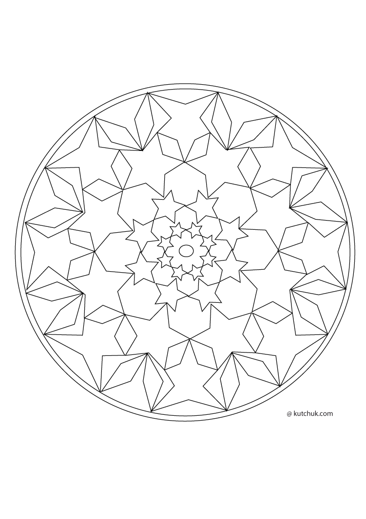 Malvorlage: Stern-Mandalas (Mandalas) #117973 - Kostenlose Malvorlagen zum Ausdrucken