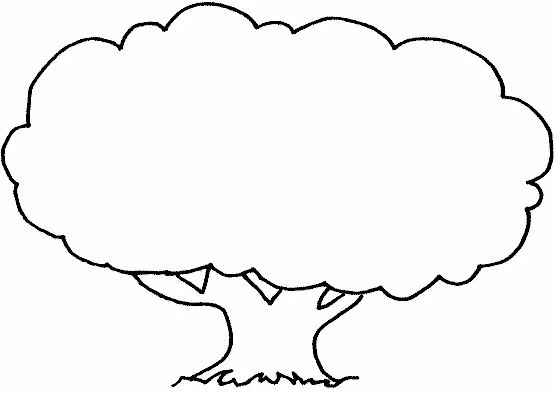 Malvorlage Einfacher Baum mit großer runder Krone Malvorlage Einfacher Baum mit großer runder Krone