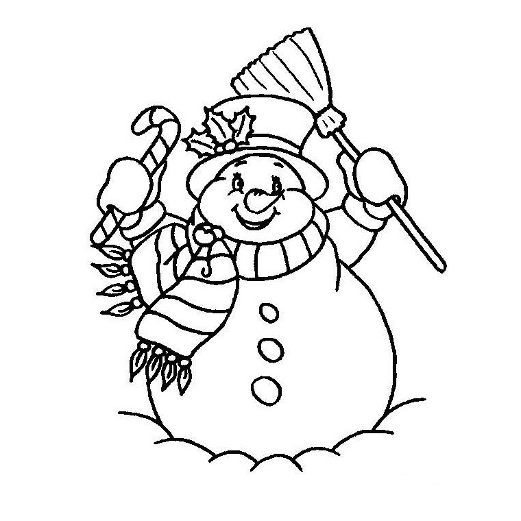Malvorlage: Schneemann (Natur und Jahreszeiten) #89156 - Kostenlose Malvorlagen zum Ausdrucken