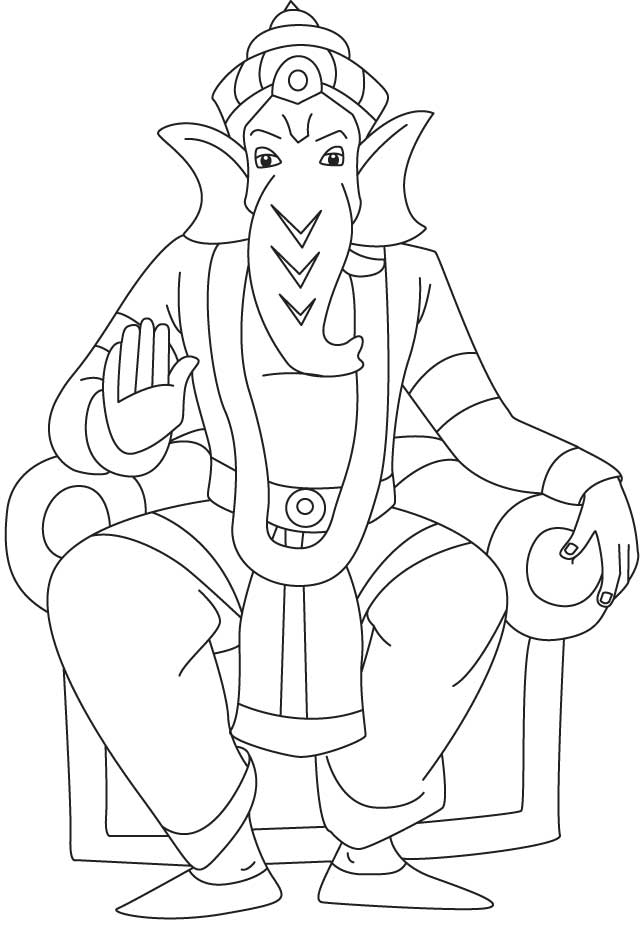 Malvorlage: Hinduistische Mythologie: Ganesha (Religion und Mythologie) #96868 - Kostenlose Malvorlagen zum Ausdrucken