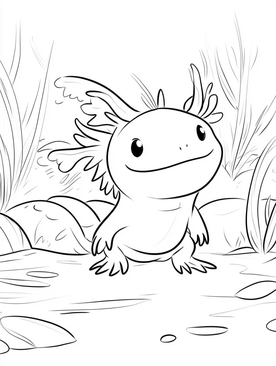 Malvorlage: Axolotl (Tiere) #220224 - Kostenlose Malvorlagen zum Ausdrucken