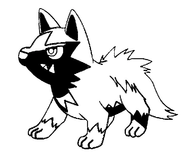 Malvorlage Hyäne im Pokémon-Stil mit stacheligem Fell Malvorlage Hyäne im Pokémon-Stil mit stacheligem Fell