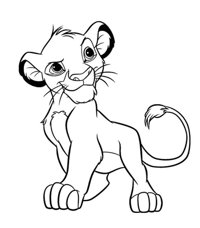 Malvorlage Löwe Simba Junges sitzt stolz Malvorlage Löwe Simba Junges sitzt stolz