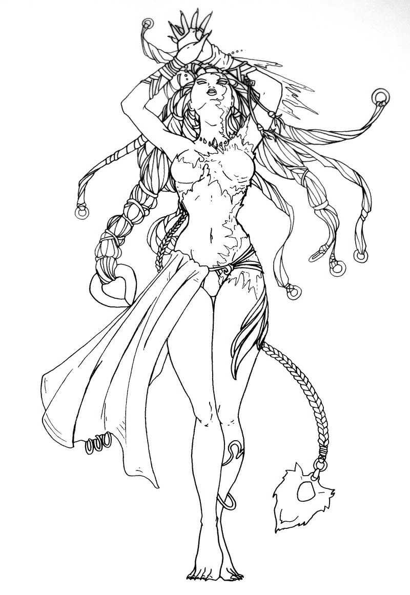 Malvorlage Shiva in eleganter Pose