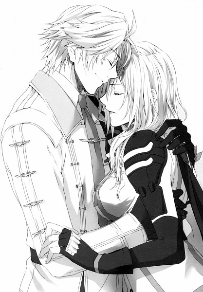 Malvorlage Lightning Farron von einem jungen Mann umarmt