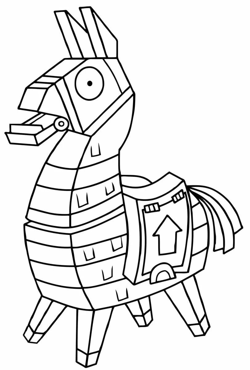 Malvorlage Fortnite Loot-Lama-Piñata