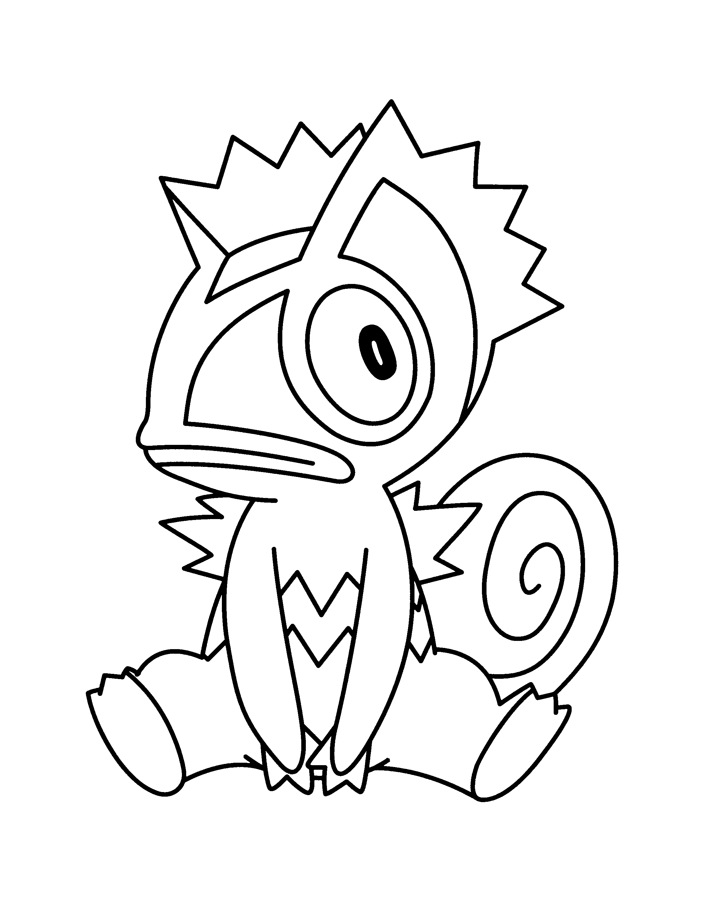Malvorlage Kecleon sitzt ruhig da