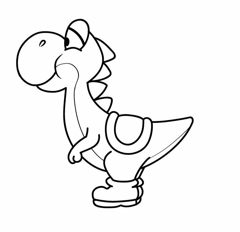 Malvorlage Yoshi steht im Profil