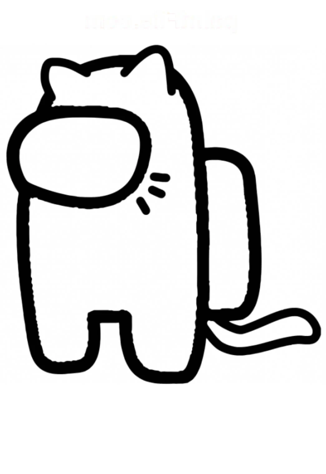 Malvorlage Unter uns Figur als Katze